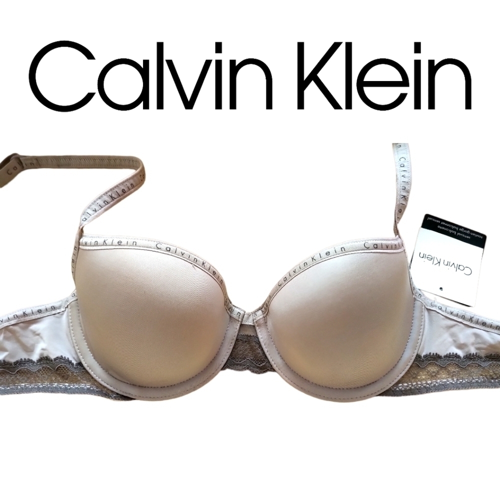 🍒NWT Calvin Klein Padded Wired Push Up Bra Great Lift for Revealing Neckline